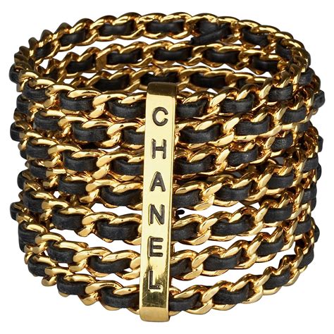 vintage chanel leather and link logo id bracelet|How to Authenticate Chanel Jewelry .